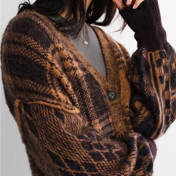 NEW Free People Sepia Cardigan Sweater - Picture 14 of 15